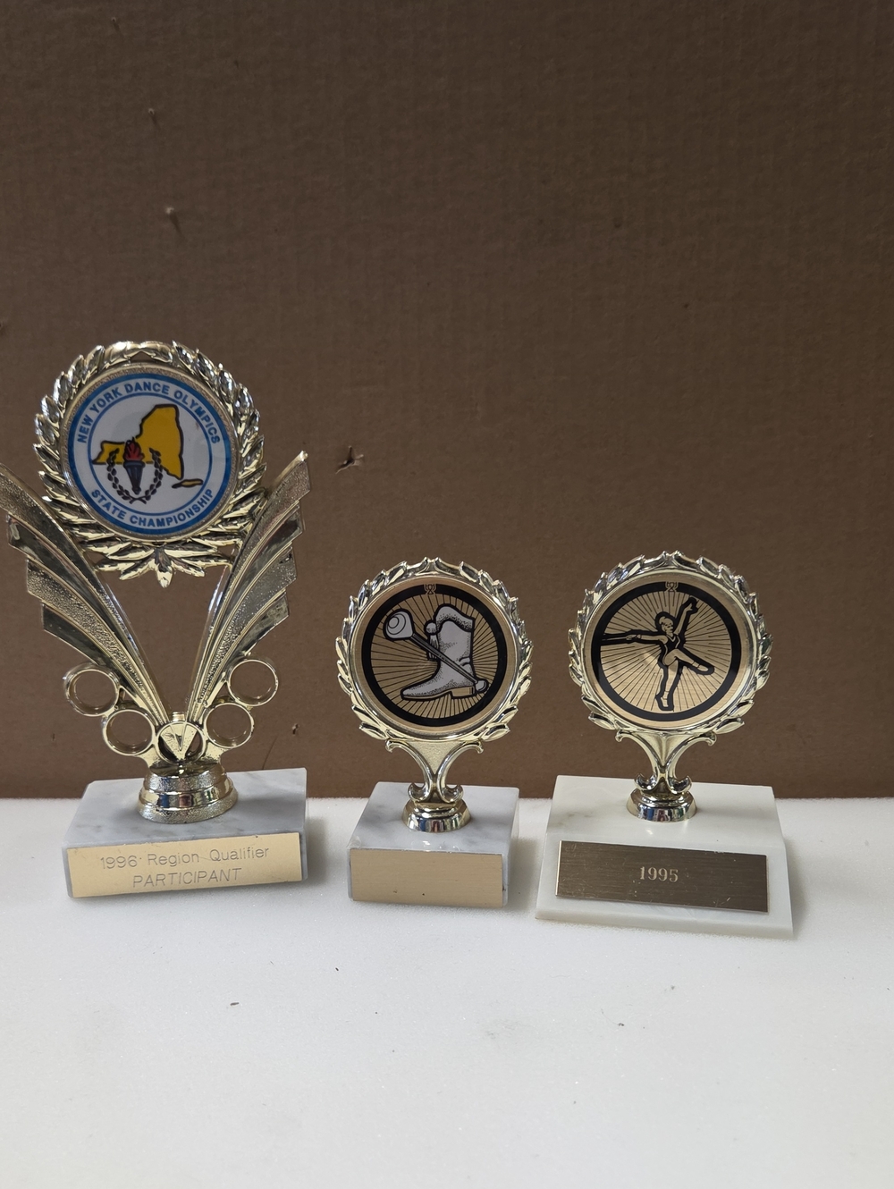 Gold and White Kids Dance Trophies Set